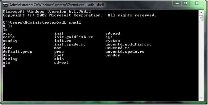 ADB Shell - ls