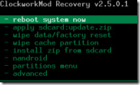 Android Clockwork Recovery