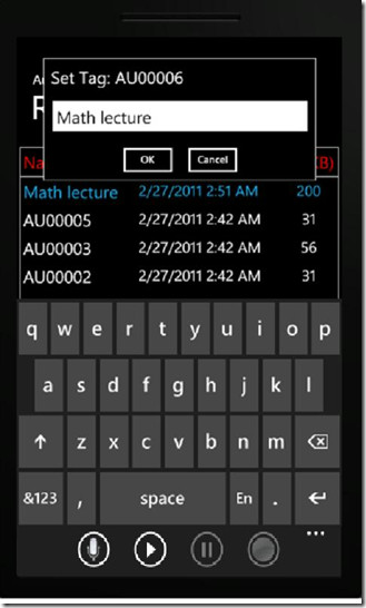 AudioRecorder-tagy obraz