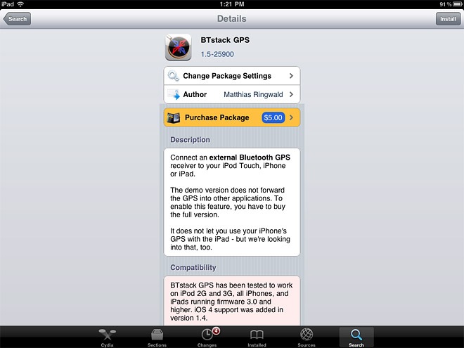 BTstack-GPS-Cydia Store-