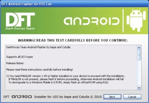 DFT Android Flasher HD2