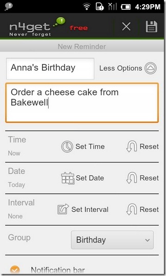 n4get-Reminder-Android-Create