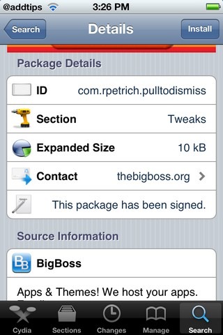 Tire para despedir a Cydia