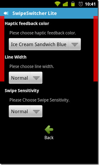 „SwipeSwitcher“, „Android“, „Advanced-Settings“