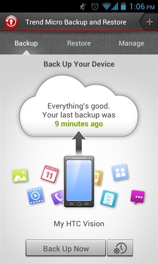 Trend Micro-Backup-palautus-Android-Backup