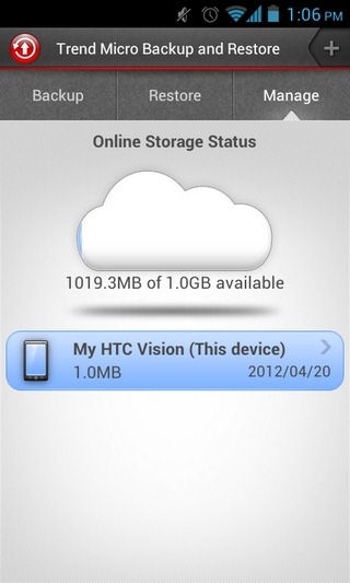 Trend Micro-Backup-palautus-Android-Manage Trend Micro-Backup-palautus-Android-Manage