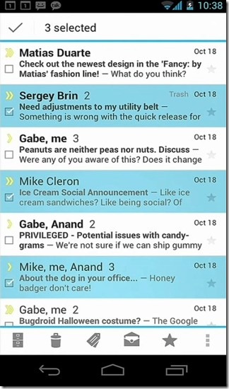 Panel akcí ICS v Gmailu Panel akcí ICS v Gmailu