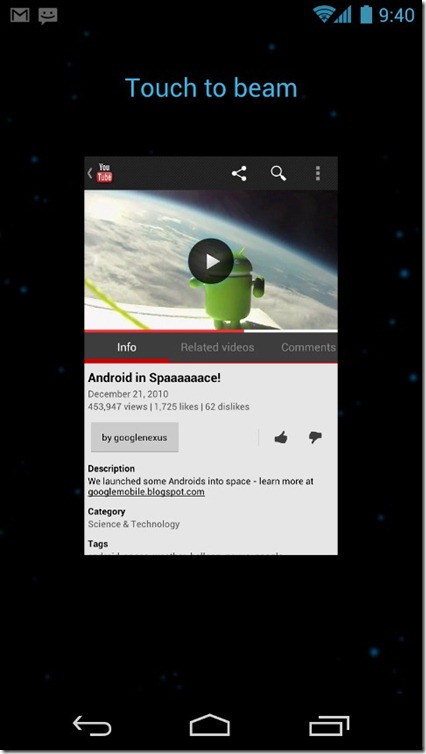 Android 4.0 ICS - 24 - NFC Beam Android 4.0 ICS - 24 - NFC Beam