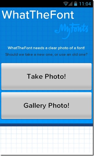 WhatTheFont Android-Home