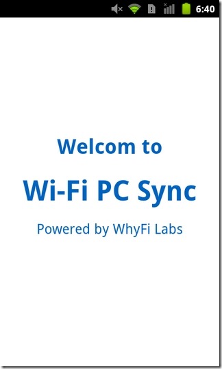 „Wi-Fi-PC-Sync-Android-Welcome“