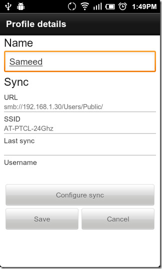 Sync-profila Detalji