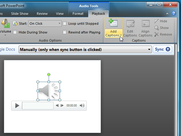 add audio to powerpoint