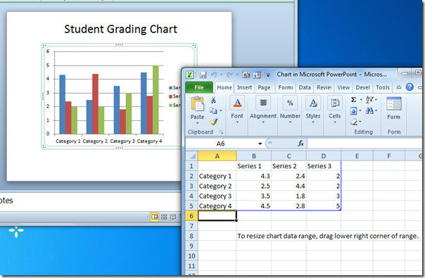 liitä Excel