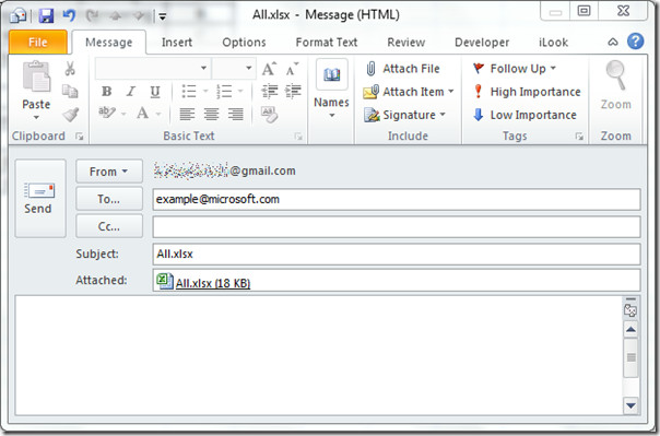 e-mail programu Outlook