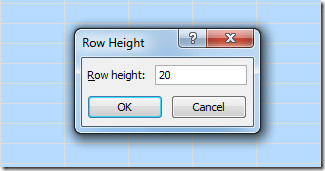 Row height