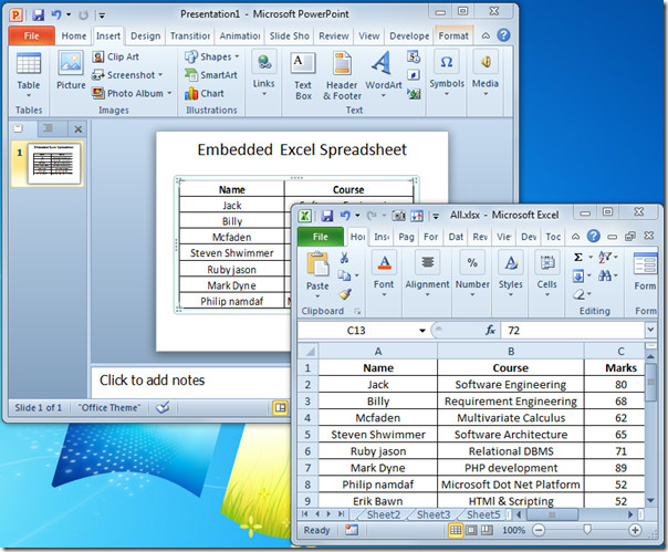 foaie de calcul excel