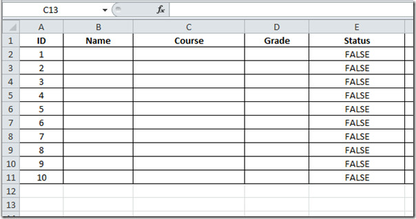 แบบฟอร์ม excel