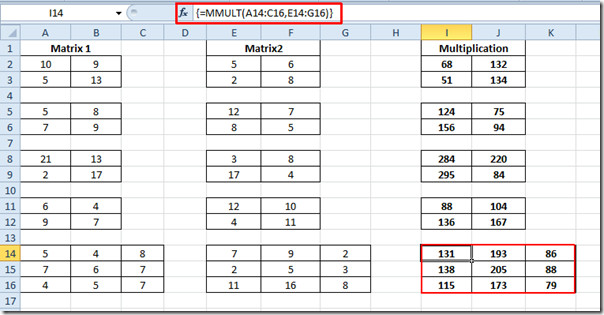 matriisi kerrotaan