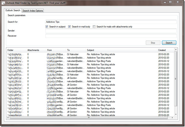 Outlook Mail Finder