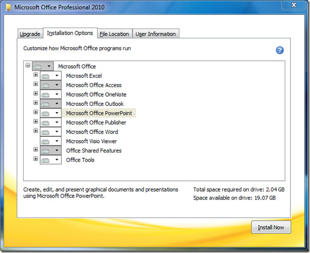 تطبيقات Office 2010