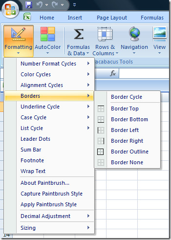 Macabacus-formatering af Excel