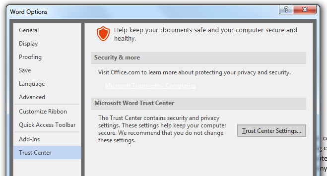 ms-word-trust-center