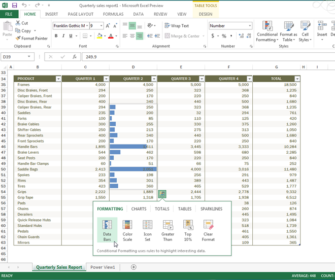 Analisi rapida Excel 2013 Analisi rapida Excel 2013