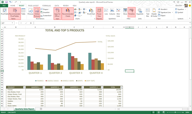 Inserisci in Excel 2013 Inserisci in Excel 2013