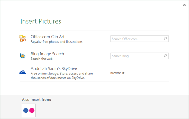 Inserisci immagini online Excel 2013 Inserisci immagini online Excel 2013