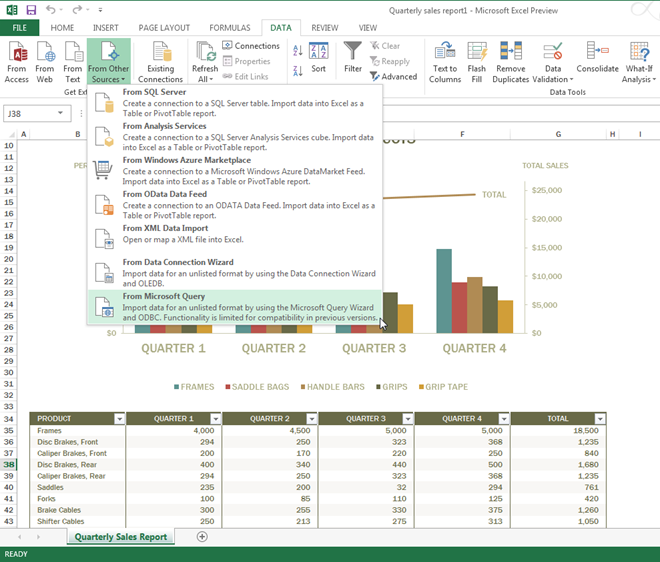 Nuove origini dati in Excel 2013 Nuove origini dati in Excel 2013