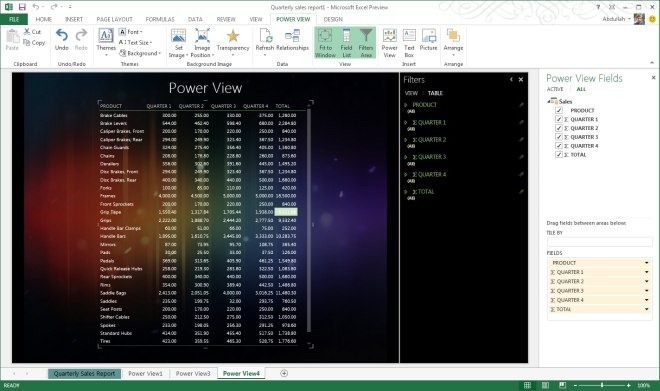 Power View in Excel 2013 Power View in Excel 2013