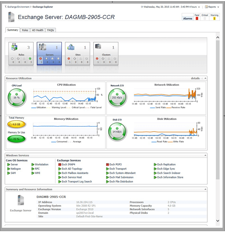 Screenshot Nebelscheinwerfer für Exchange