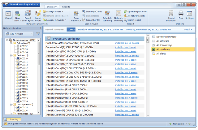 Network Inventory Advisor Dashboard