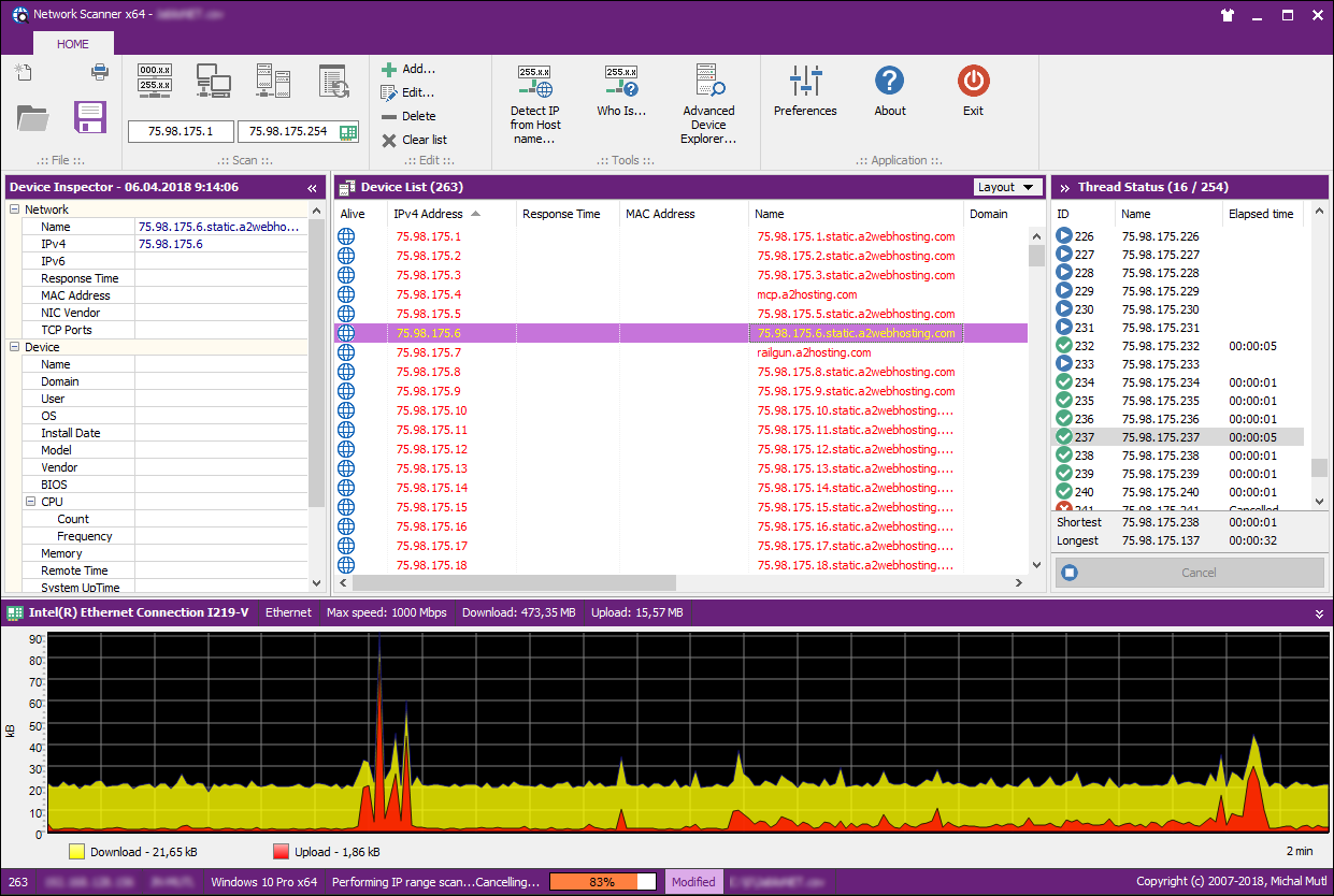 MiTeC Network Scanner Screenshot