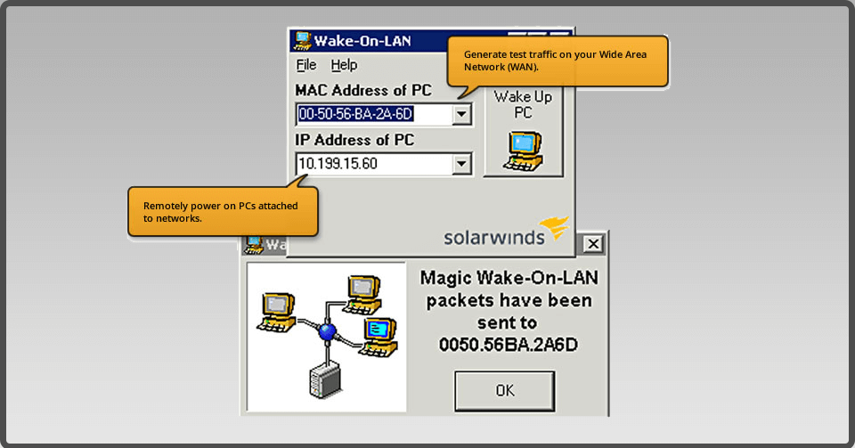 Wake-on-lan di SolarWinds