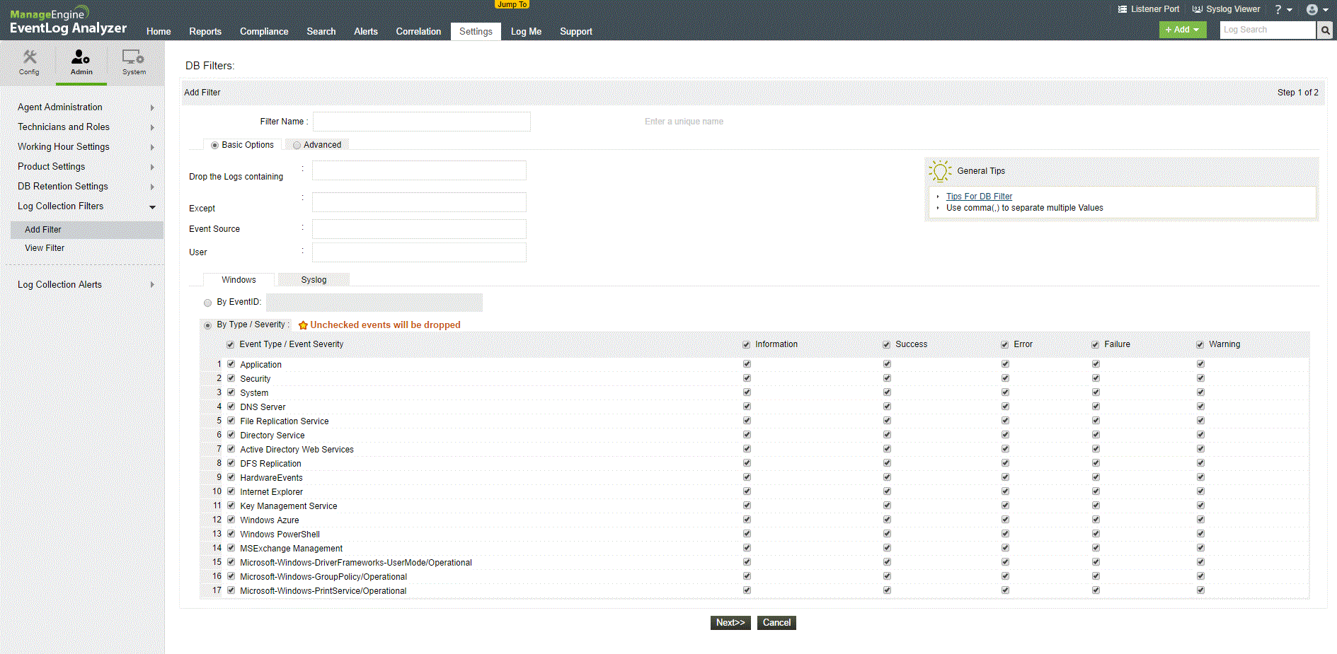 ManageEngine EventLog Analyzer