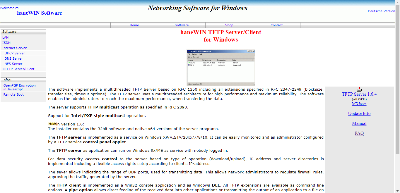 haneWIN TFTP Server