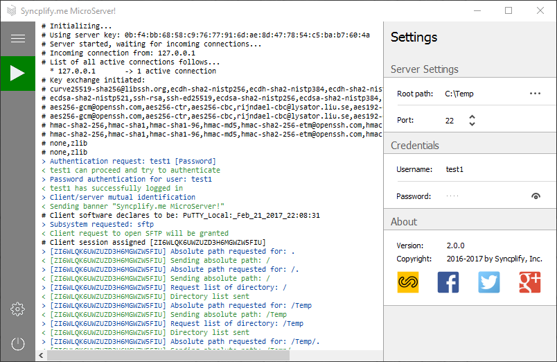 Syncplify.me Micro Server