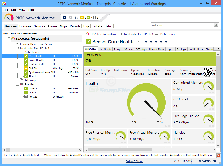 PRTG Enterprise Console