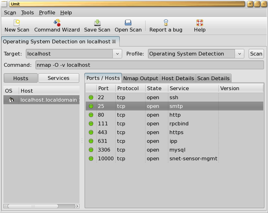 Umit Network Scanner Screenshot