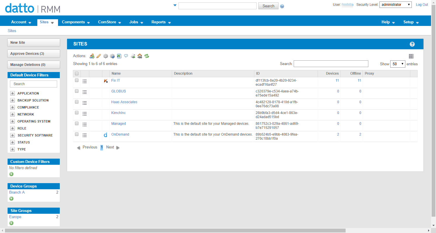 Datto RMM WebPortal