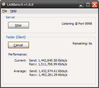 LANBench Screenshot