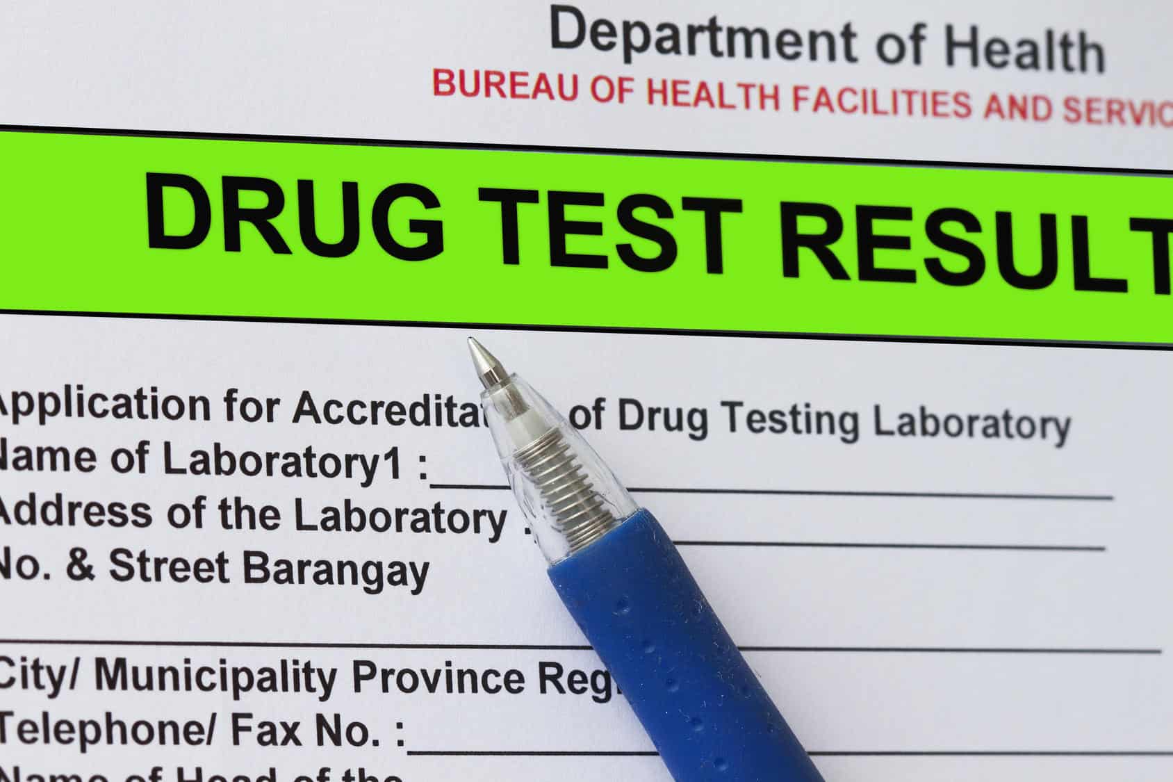 Testing results. Drug Test перевод на русский.