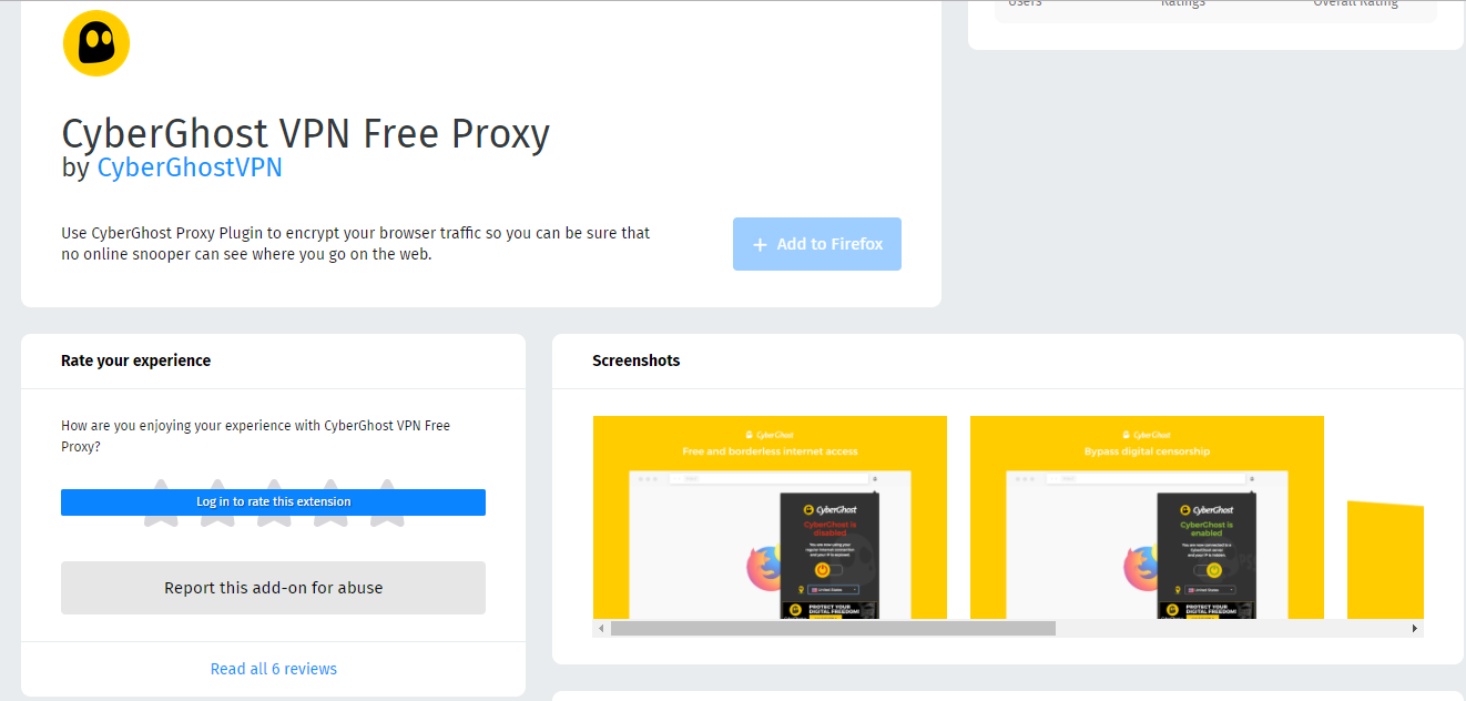 Nejlepší rozšíření VPN pro Firefox - CyberGhost