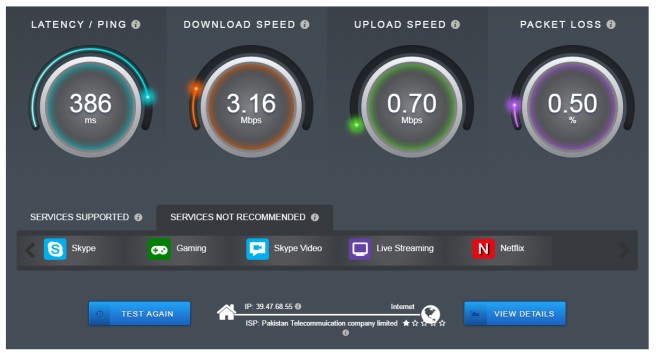 Internetsnelheidstest