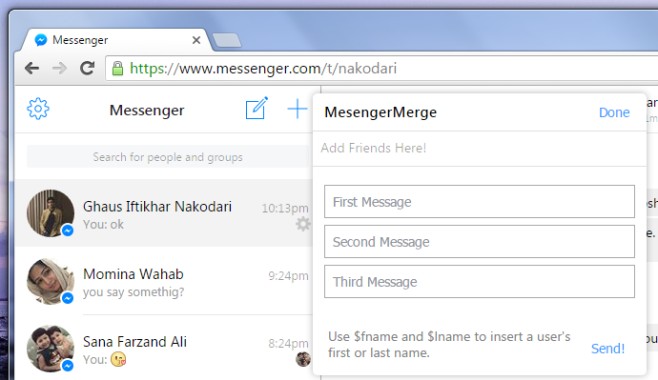 Messenger Merge