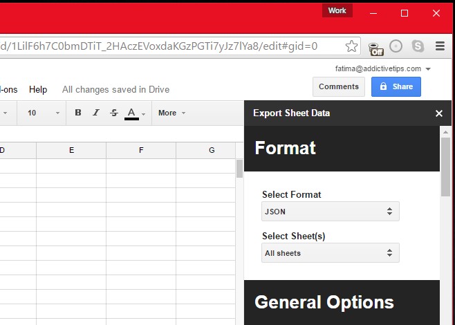 exportar datos de hoja