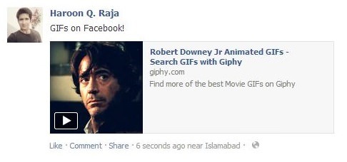 Facebook'ta GIF'ler 3