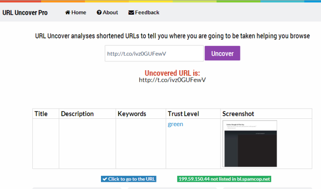 URL ไม่ได้รับการเปิดเผย