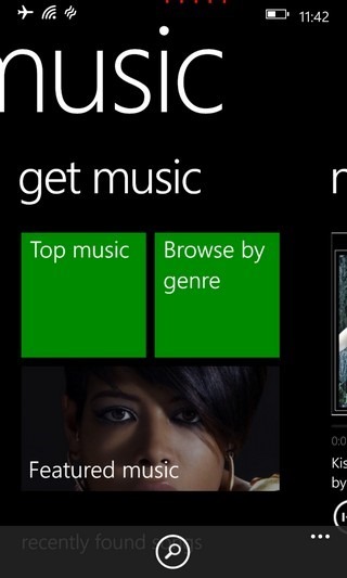 Přehrávač Music Hub Tile WP8 Revamp